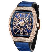 Blue Gold Iced Frank Muller Watch