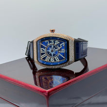 Blue Gold Iced Frank Muller Watch
