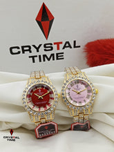 Crystal Time Luxury Diamond Dial Watch – For Women Premium Crystal Studded
