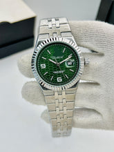 Luxury Stainless Steel-Style Oyster Perpetual Watch – Premium Green Dial | Date Display | Elegant Men's Watch
