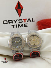 Crystal Time Luxury Diamond Dial Watch – Premium Stainless Steel Crystal Studded Watch