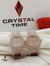 Crystal Time Luxury Diamond Dial Watch – Premium Stainless Steel Crystal Studded Watch